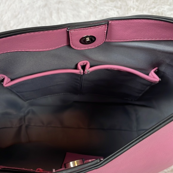 ALFANI ~ Bangle Faux-Leather Hobo ~ Pink Shell Silver ~ NWT! - Picture 12 of 12